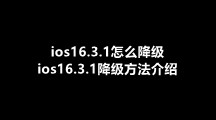 ios16.3.1怎么降级-ios16.3.1降级方法介绍
