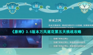 《原神》3.5版本万风逐花第五天挑战策略