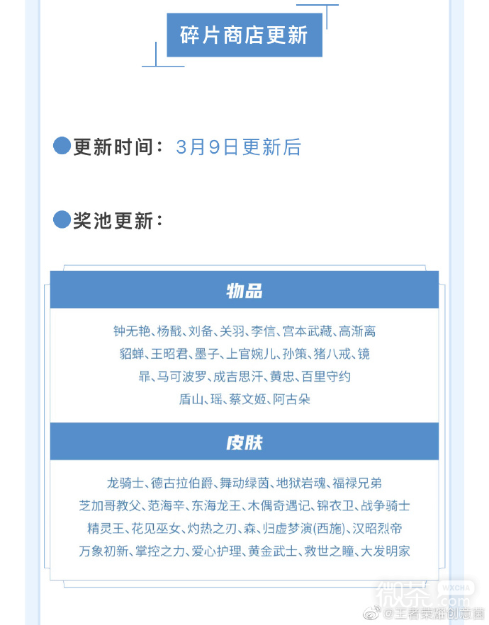 王者荣耀碎片商店更新时间一览2023