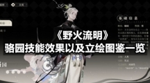 《野火流明》骆园技能效果以及立绘图鉴一览