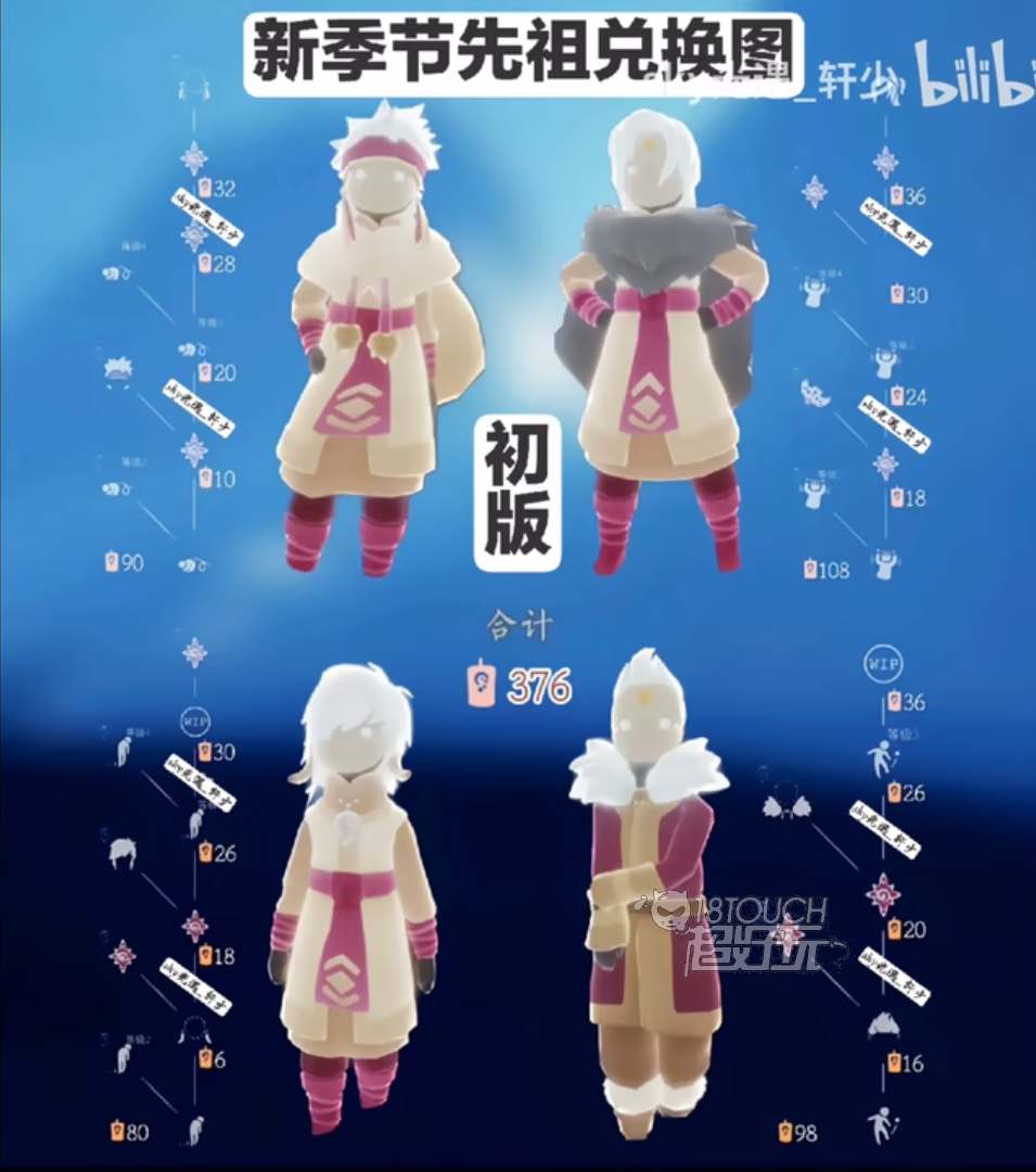 光遇穿越季先祖兑换图一览