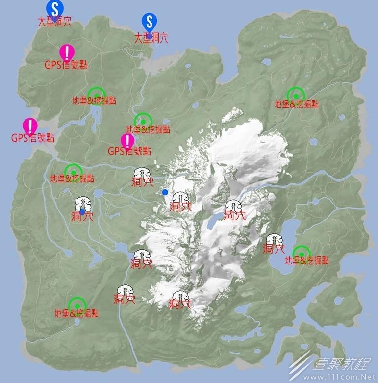 森林之子重要地点和物品标注地图一览