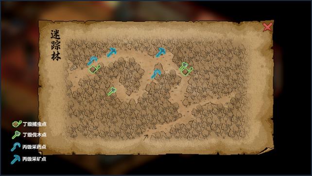 大侠立志传迷踪林资源采集点分享