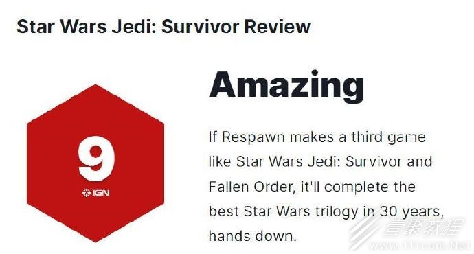 星球大战绝地幸存者IGN评分9分详情