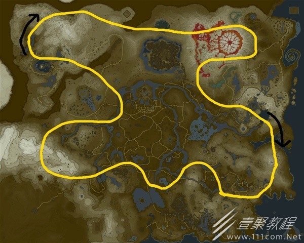 塞尔达传说王国之泪白龙与元素龙飞行路线一览