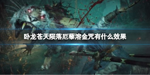 《卧龙苍天陨落》厄藜溶金咒有什么效果？厄藜溶金咒效果分析