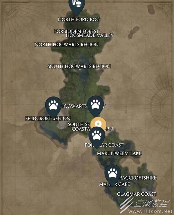 霍格沃茨之遗神奇动物鹰头马身有翼兽巢穴位置一览