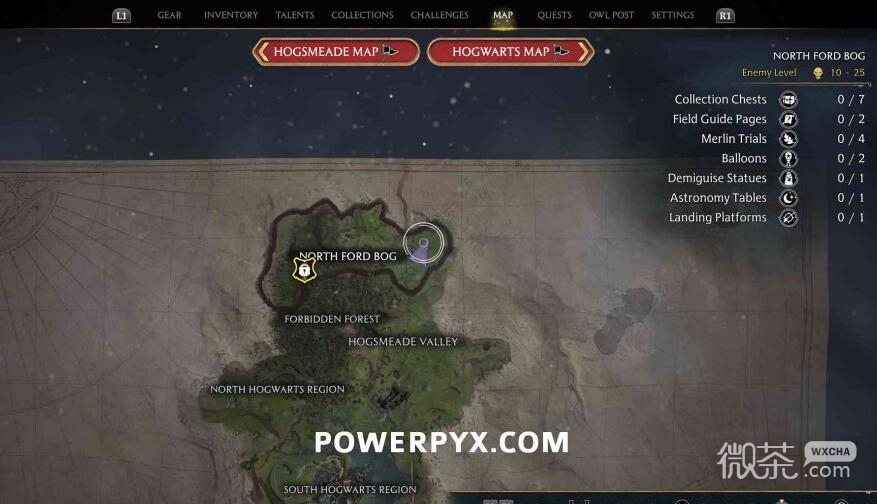 霍格沃茨之遗竞技场位置分布详情