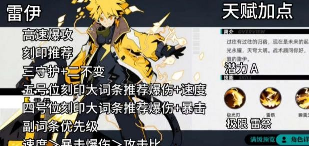 赛尔计划雷伊刻印搭配推荐攻略