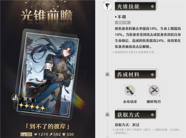 崩坏星穹铁道刃专属光锥怎么样到不了的彼岸性价比攻略