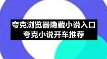 夸克浏览器隐藏小说入口夸克小说开车推荐