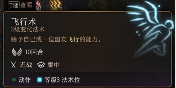 《博德之门3》飞行术用法
