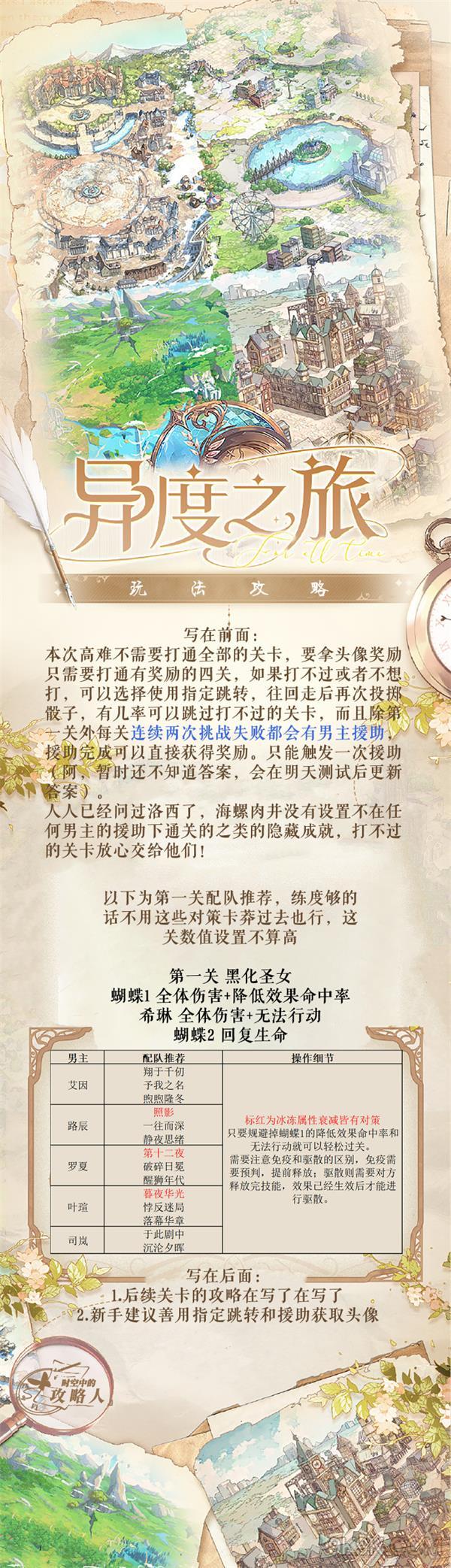 时空中的绘旅人异度之旅过关攻略大全
