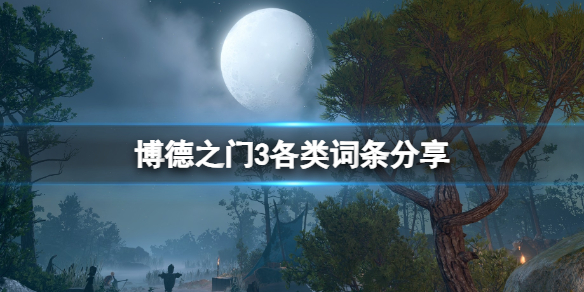 《博德之门3》词条怎么添加？各类词条分享