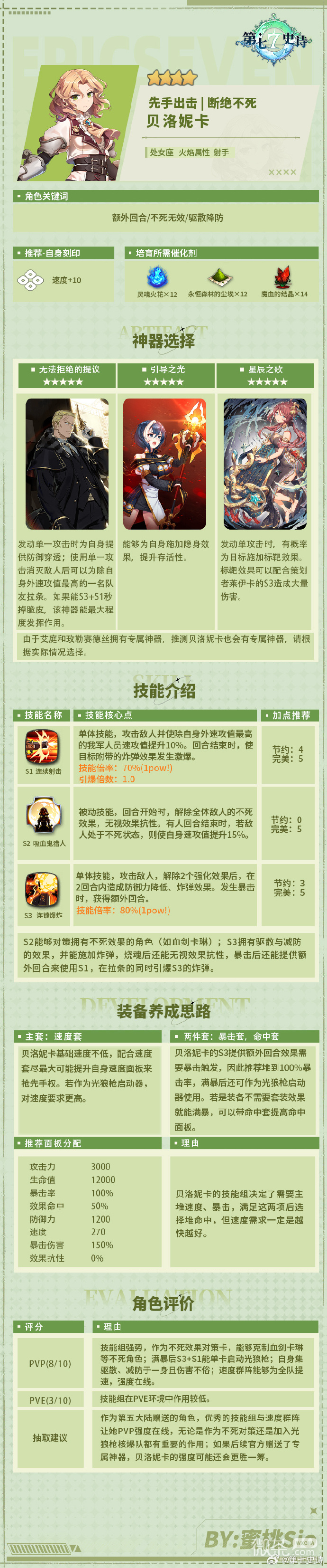 第七史诗4星火焰属性射手“贝洛妮卡”解析攻略分享