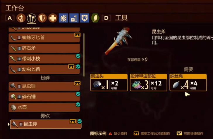 《禁闭求生》二级斧头制作方法