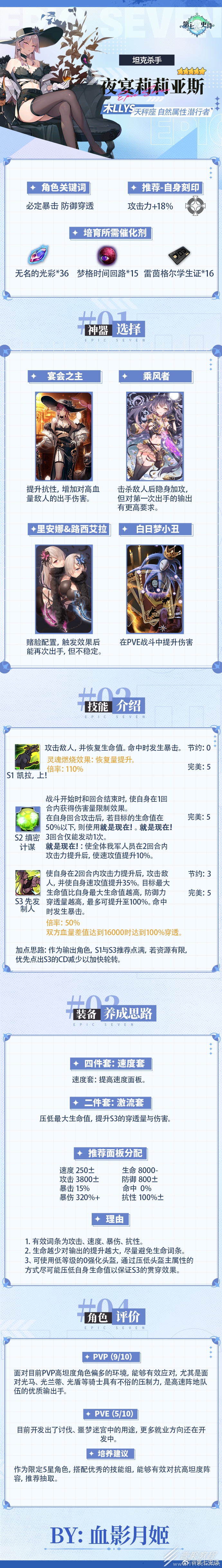 第七史诗5星自然属性潜行者“夜宴莉莉亚斯”解析