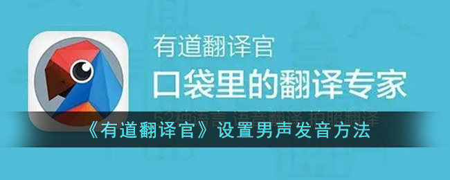 《有道翻译官》设置男声发音方法