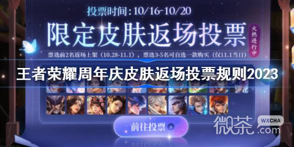 王者荣耀周年庆皮肤返场投票规则详情2023