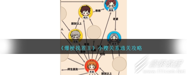 爆梗找茬王小樱关系怎么通关
