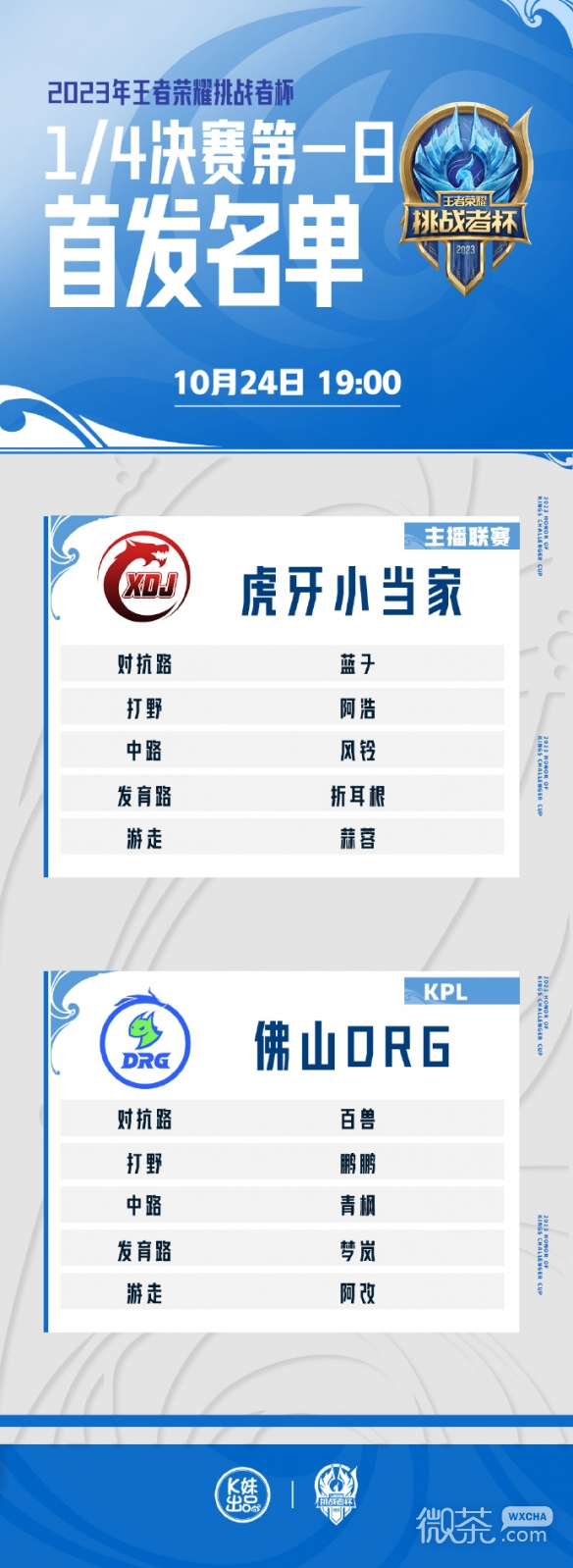 王者荣耀2023挑战者杯10.24赛程一览