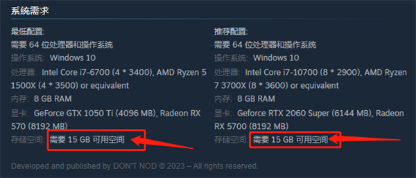《退潮》游戏内存介绍