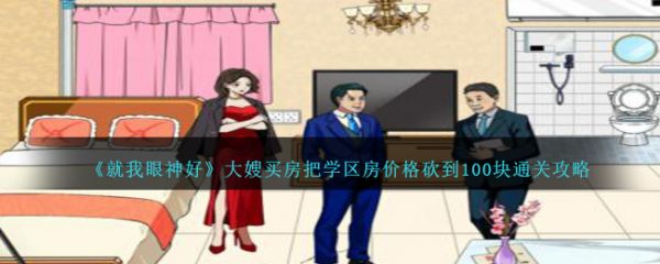 就我眼神好大嫂买房把学区房价格砍到100块怎么通关