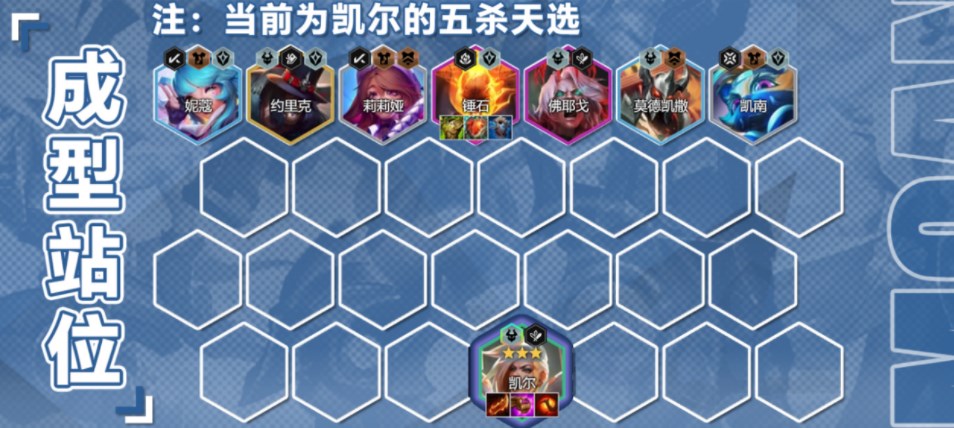 金铲铲之战s10五杀凯尔怎么玩？