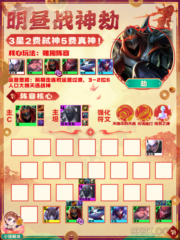 云顶之弈明昼战神劫阵容推荐攻略