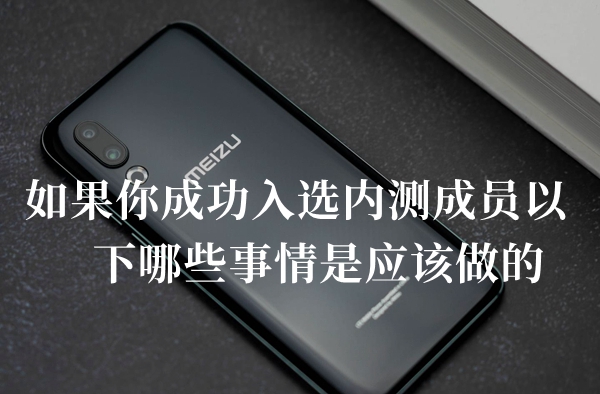 如果你成功入选内测成员以下哪些事情是应该做的答题答案分享