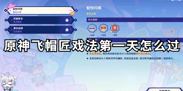 原神飞帽匠戏法第一天怎么过