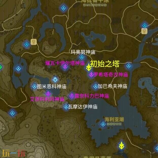 塞尔达传说荒野之息神庙位置大全 旷野之息神庙位置高清图一览
