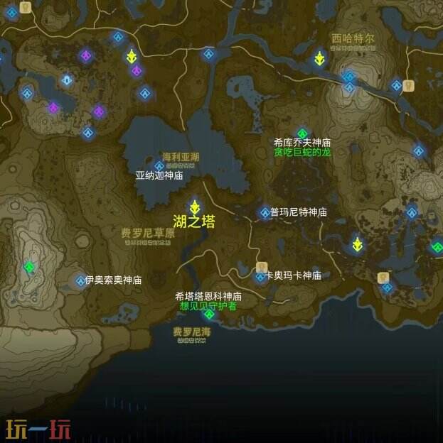 塞尔达传说荒野之息神庙位置大全 旷野之息神庙位置高清图一览