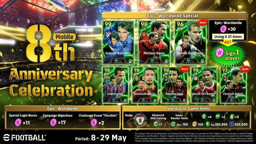 eFootball欢庆开服 8 周年 举行周年庆特别活动