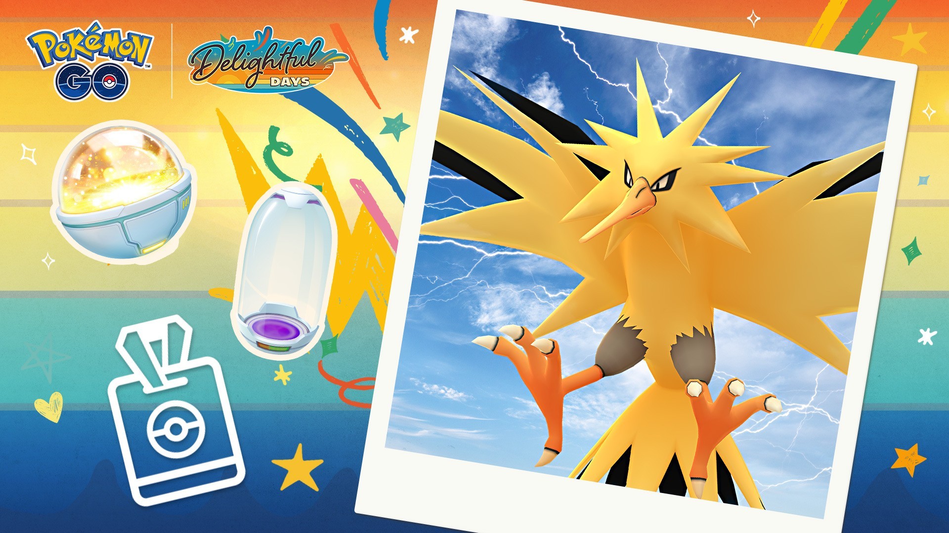 Pokemon GO「闪电鸟」将从雷云中现身 降临于「GO Pass 7 月」