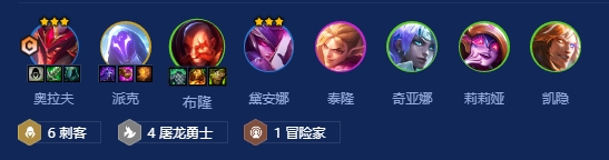 金铲铲之战巨龙之巢上分阵容推荐 6刺客4屠龙勇士