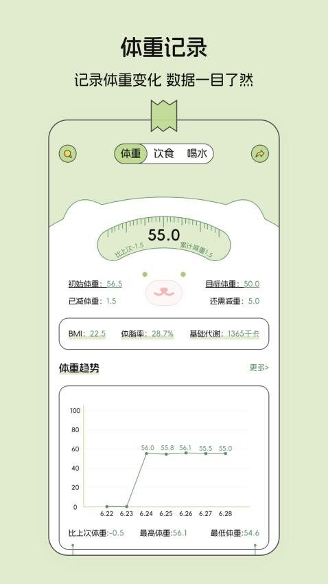 减肥打卡记录便签app 1