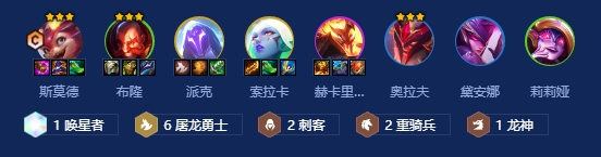 金铲铲之战巨龙之巢上分阵容推荐 8屠龙勇士2刺客2重骑兵