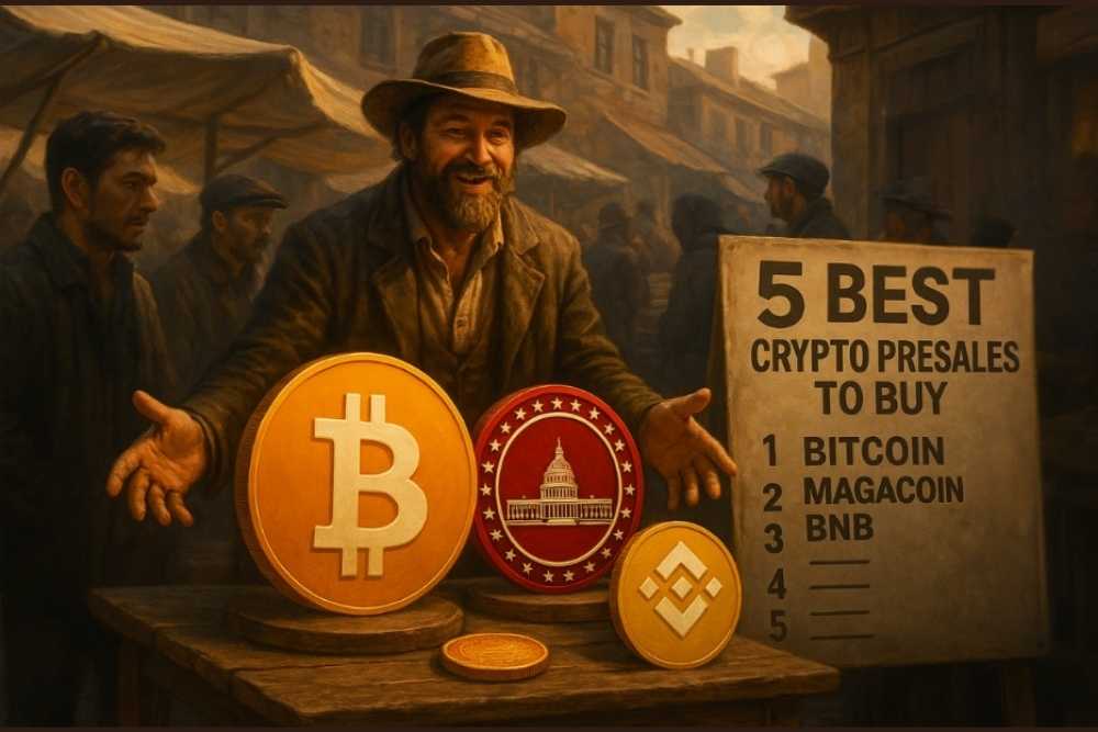 比特币、MAGACOIN金融币与BNB被列为本周最值得购买的五大加密预售项目