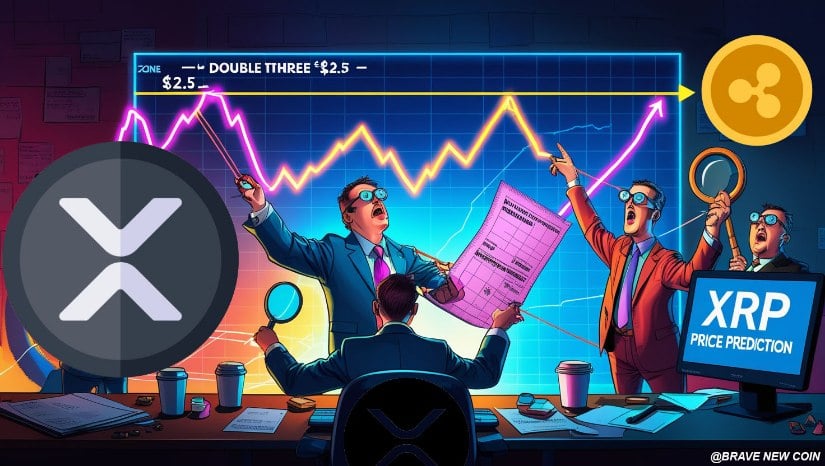 XRP价格预测：分析师认为XRP正在形成双三修正模式，关键支撑位在2.2至2.5美元