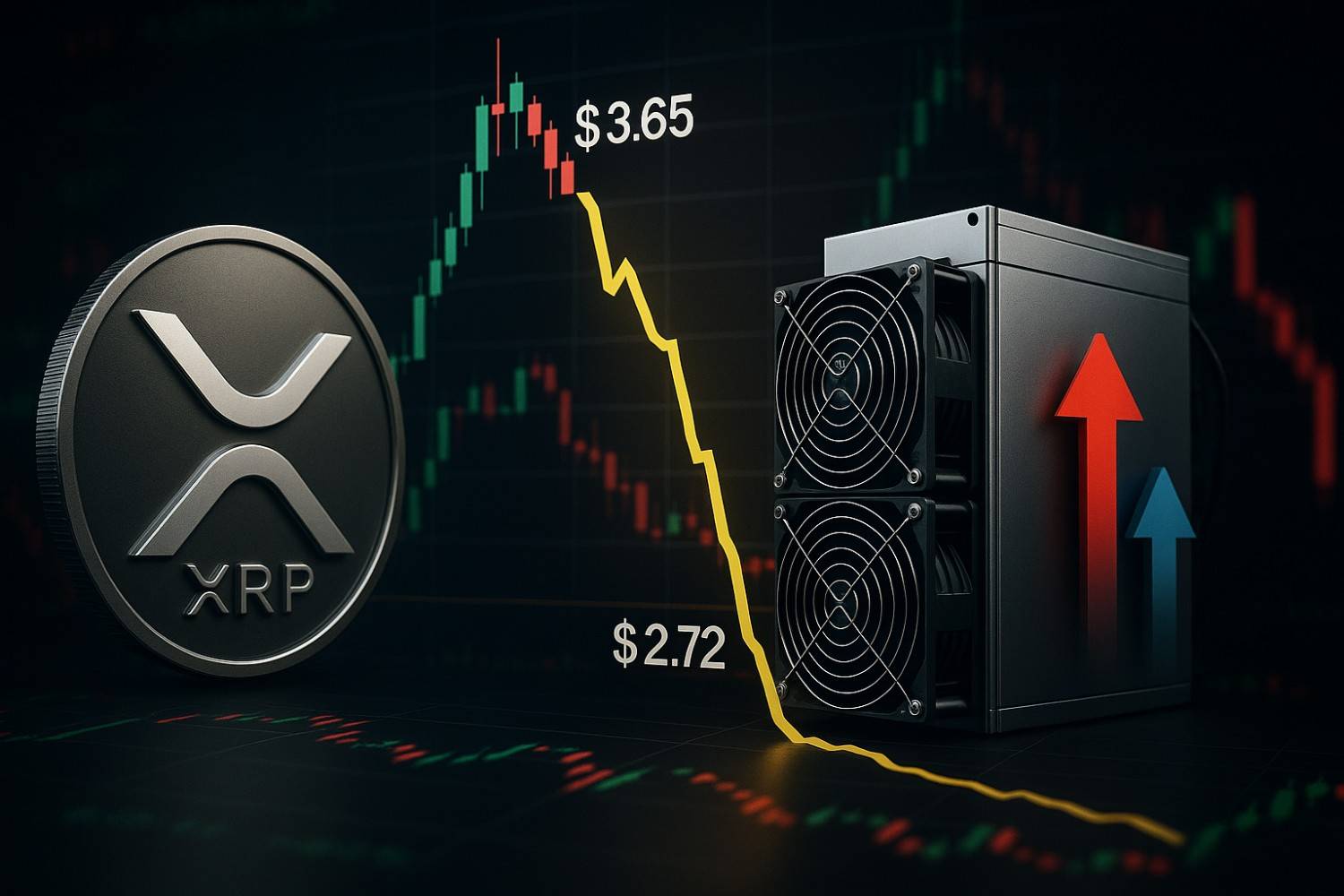 XRP价格从3.65美元高点跌至2.72美元低点：GMO矿机如何让持有者每日稳定获利6800美元