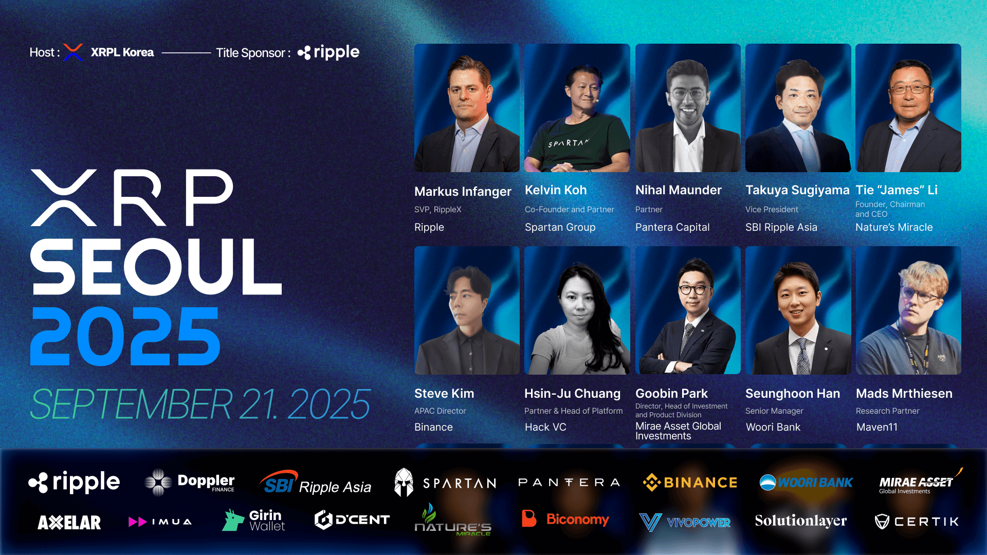 「XRP Seoul 2025」启动！9/21 于首尔江南区 COEX 举行