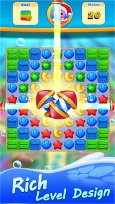 水族馆三消比赛(Ocean Fish Aquarium Match 3) 2