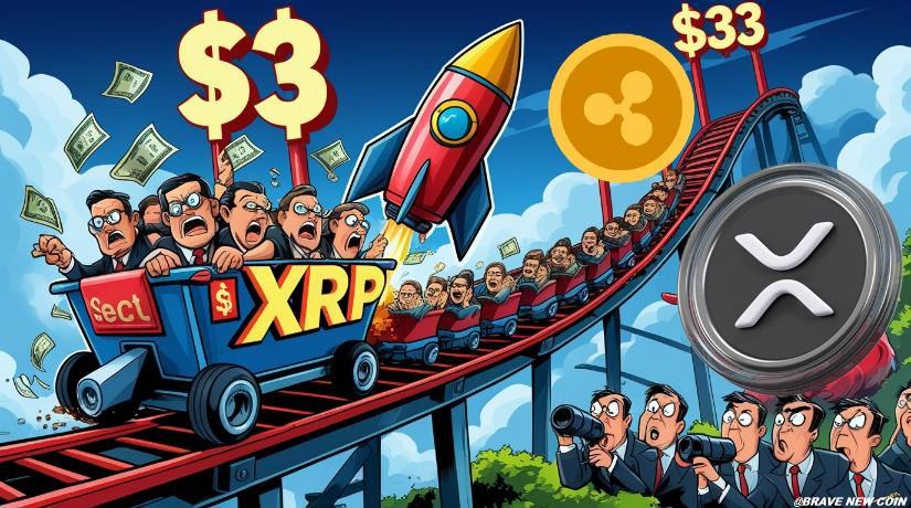 XRP价格预测：分析师称XRP可能重演1600%的暴涨行情，突破3美元阻力后或将冲击9.6至33美元高位
