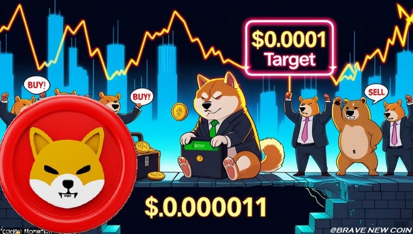 柴犬币（SHIB）价格预测：在9%下跌后多头坚守0.000011美元支撑位，柴犬币瞄准0.0001美元突破关口