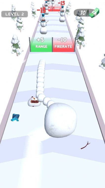 收集雪球跑游戏 1