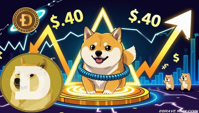 狗狗币(DOGE)价格预测:随着RSI指标走强,狗狗币在牛市三角形态中积蓄动能,若突破0.40美元关口或将冲击4美元目标位
