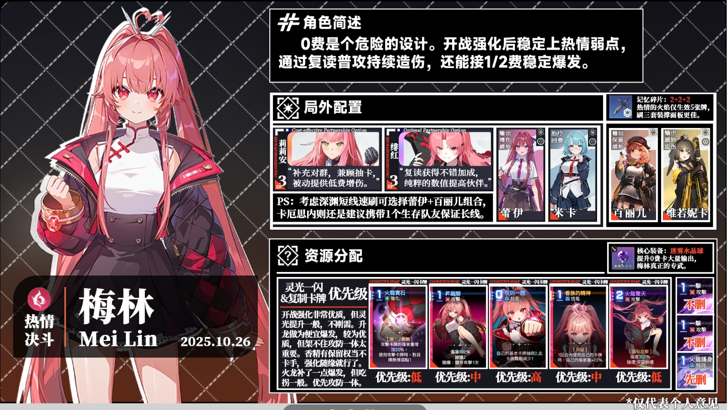 卡厄思梦境角色培养简析