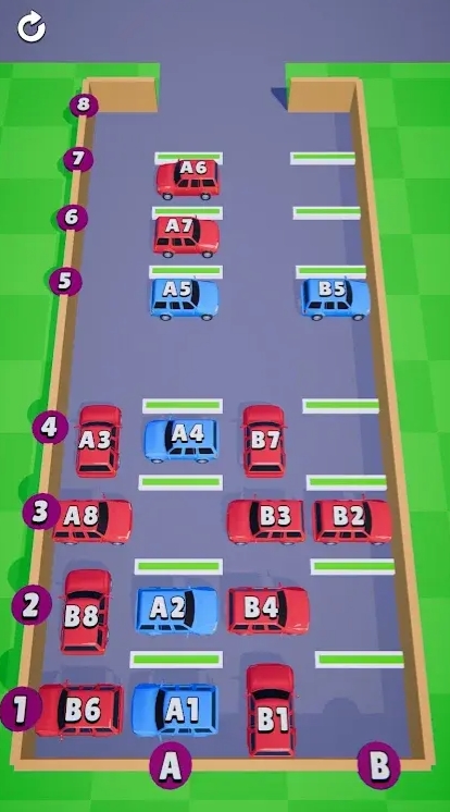 把它停在正确的位置 1