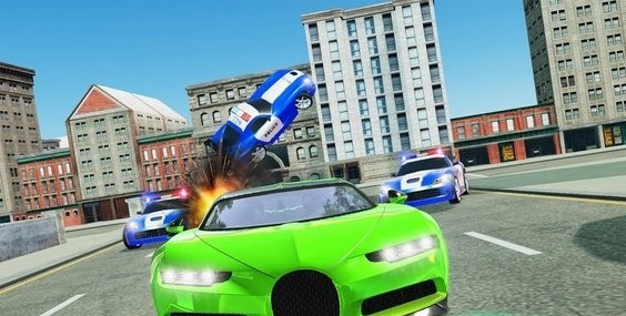 警车追逐现代赛车 1